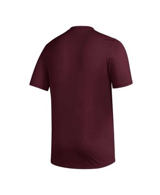 Men's Maroon Mississippi State Bulldogs 2023/24 AEROREADY Homeland Plate Pregame T-Shirt