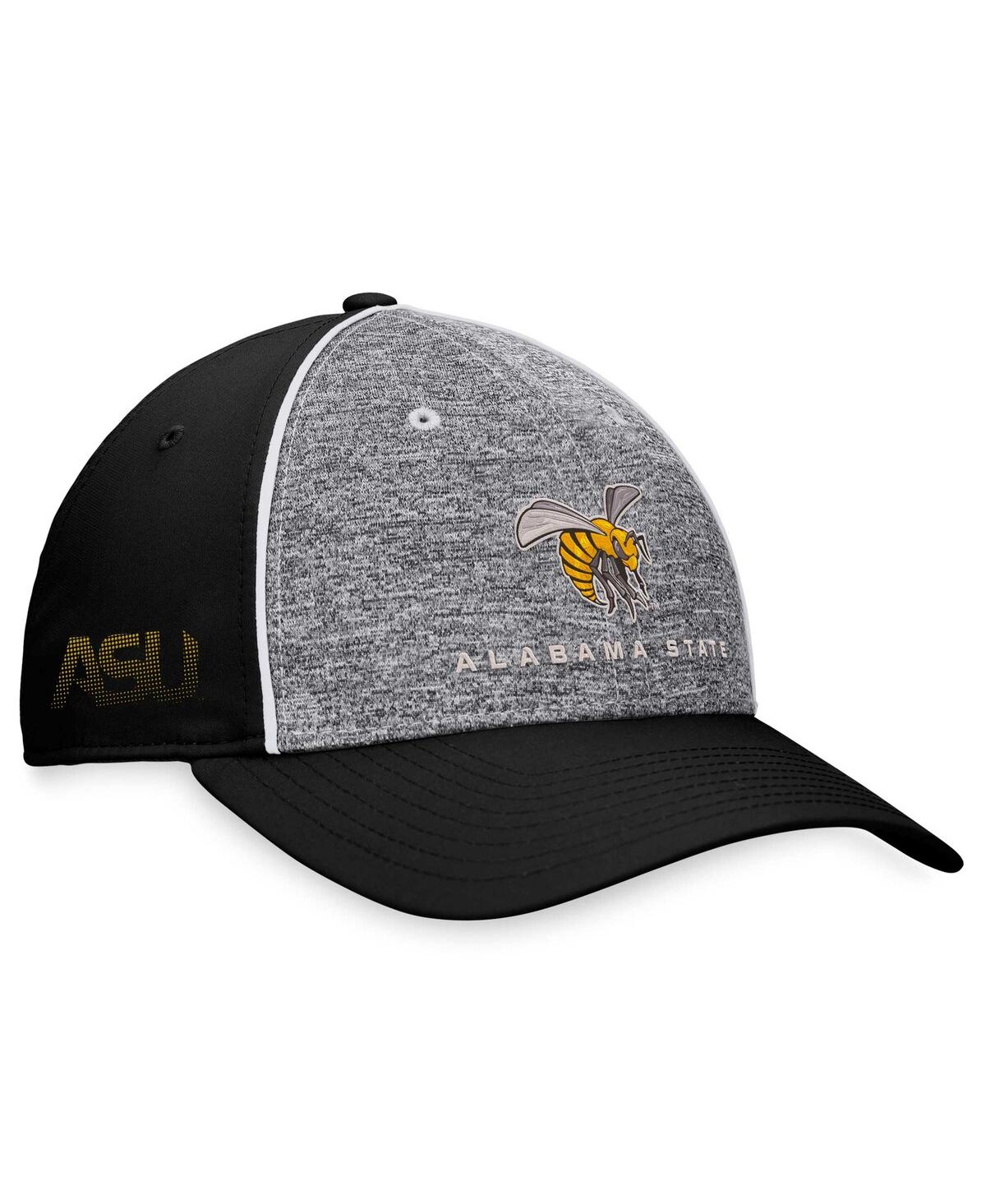 Top Of The World Men's Heather Gray Alabama State Hornets Nimble Adjustable Hat In Heather Gray,black