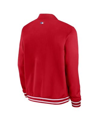 Men's Red Philadelphia Phillies Authentic Collection Full-Zip Bomber Jacket