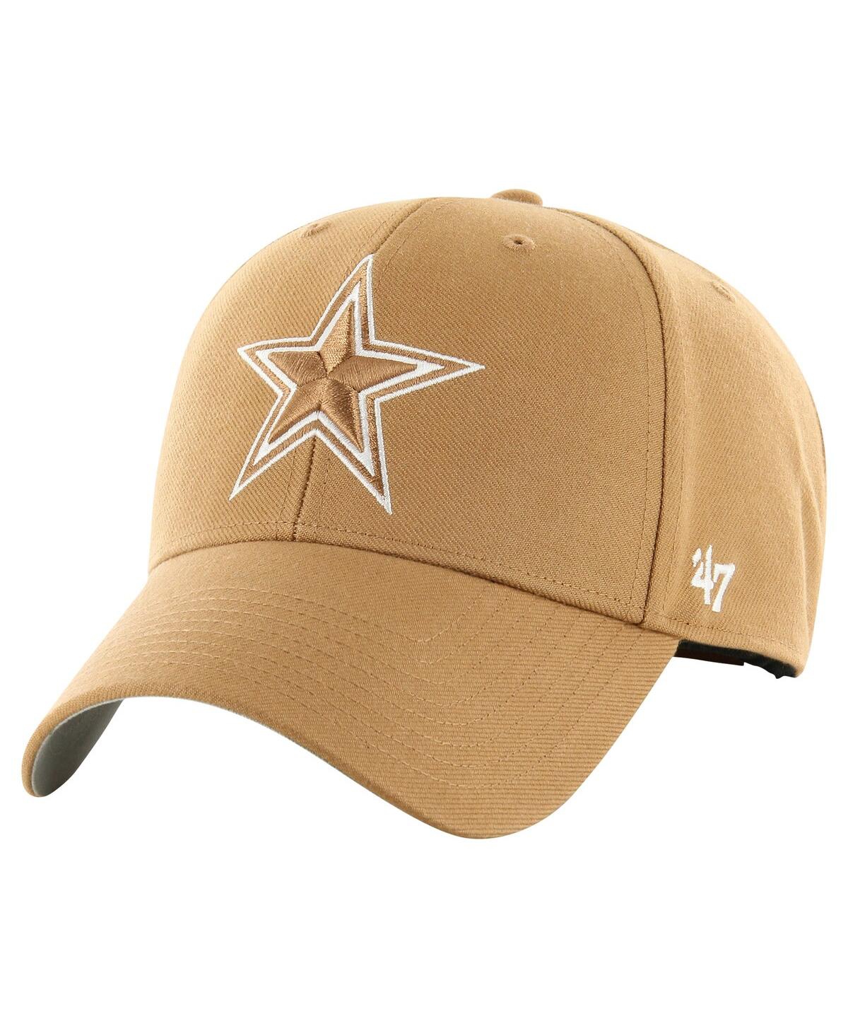 47 Brand Men's Tan Dallas Cowboys Mvp Camel Adjustable Hat In Tan