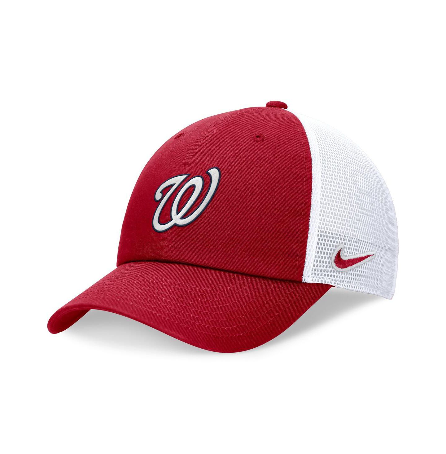 Мужская кепка Nike Red Washington Nationals Club Trucker Adjustable Hat — фото 1