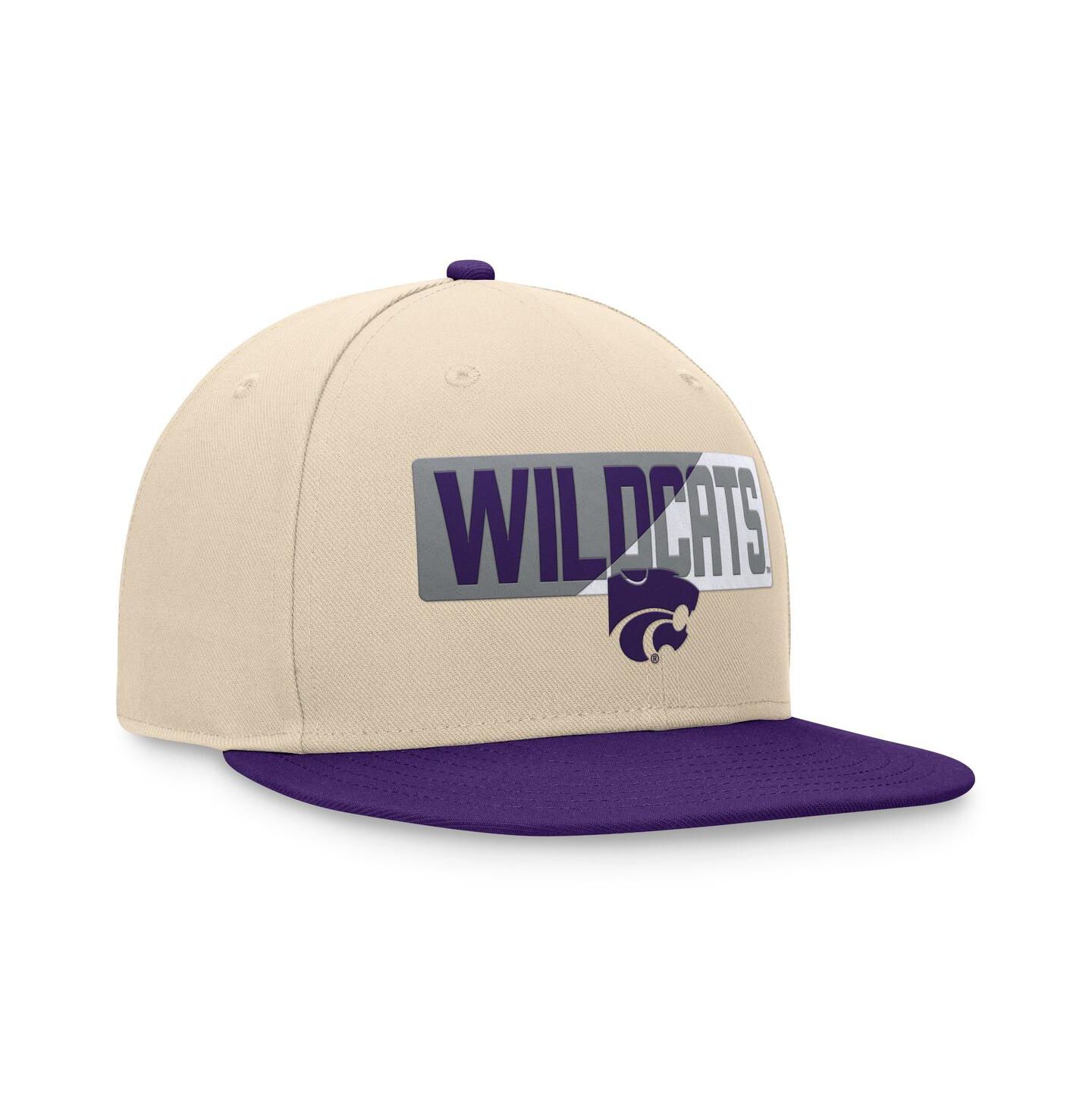 Мужская кепка Top of the World Khaki Kansas State Wildcats Goalaso Snapback Hat — фото 3