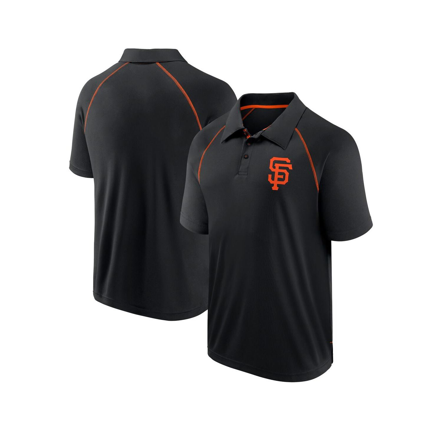 Men's Black San Francisco Giants Strong Alone Raglan Polo