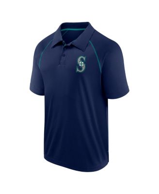 Men's Navy Seattle Mariners Strong Alone Raglan Polo