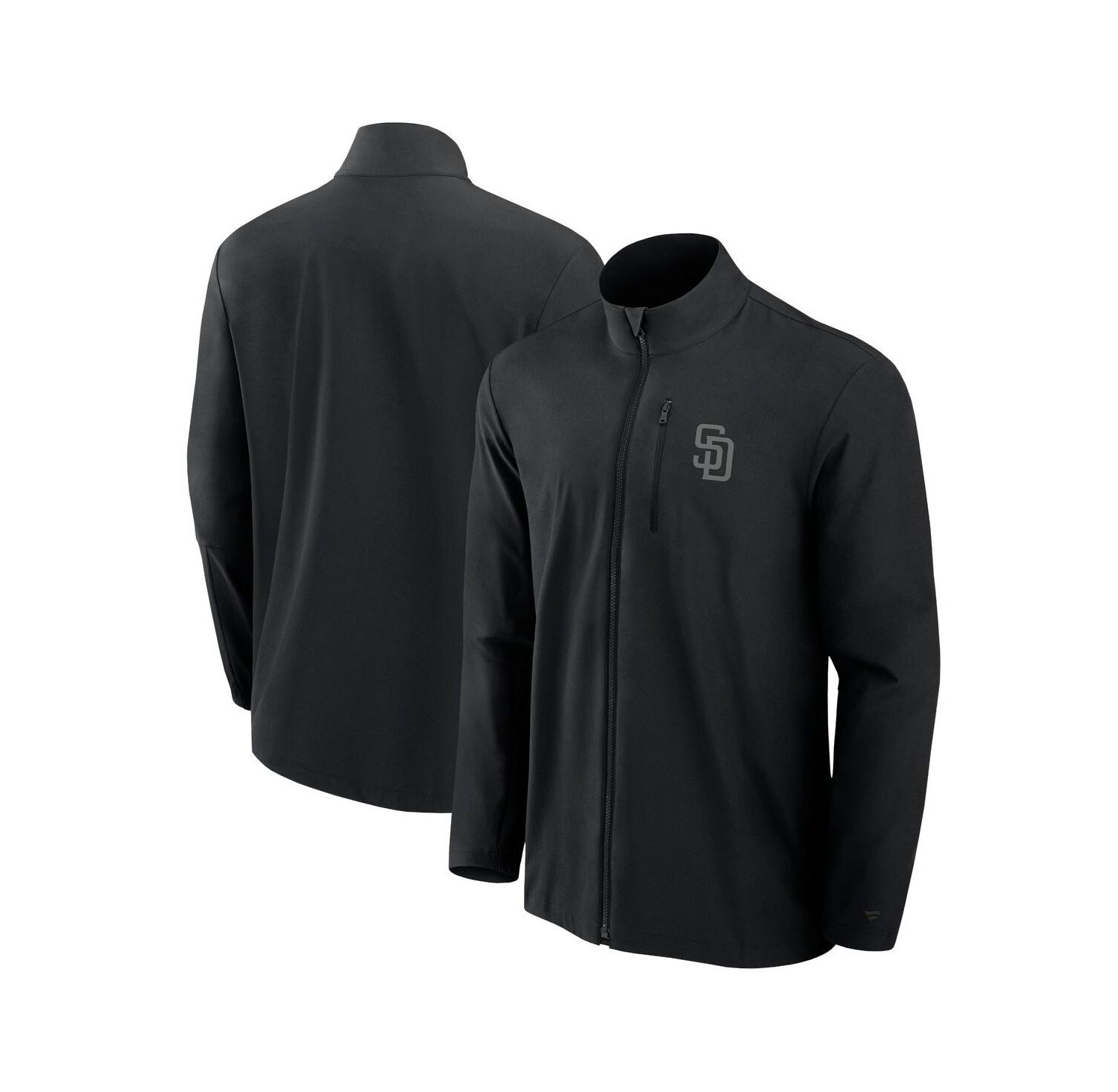 Men's Black San Diego Padres Front Office Woven Full-Zip Jacket