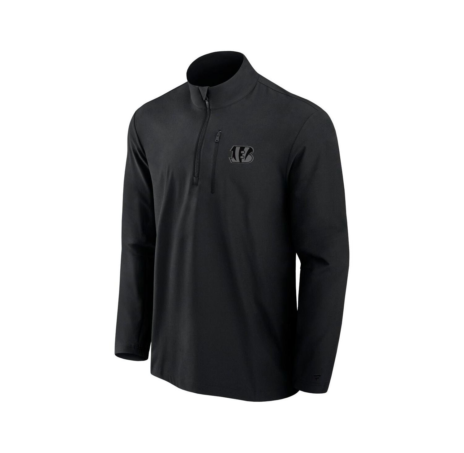 Men's Black Cincinnati Bengals Front Office Woven Quarter-Zip Jacket
