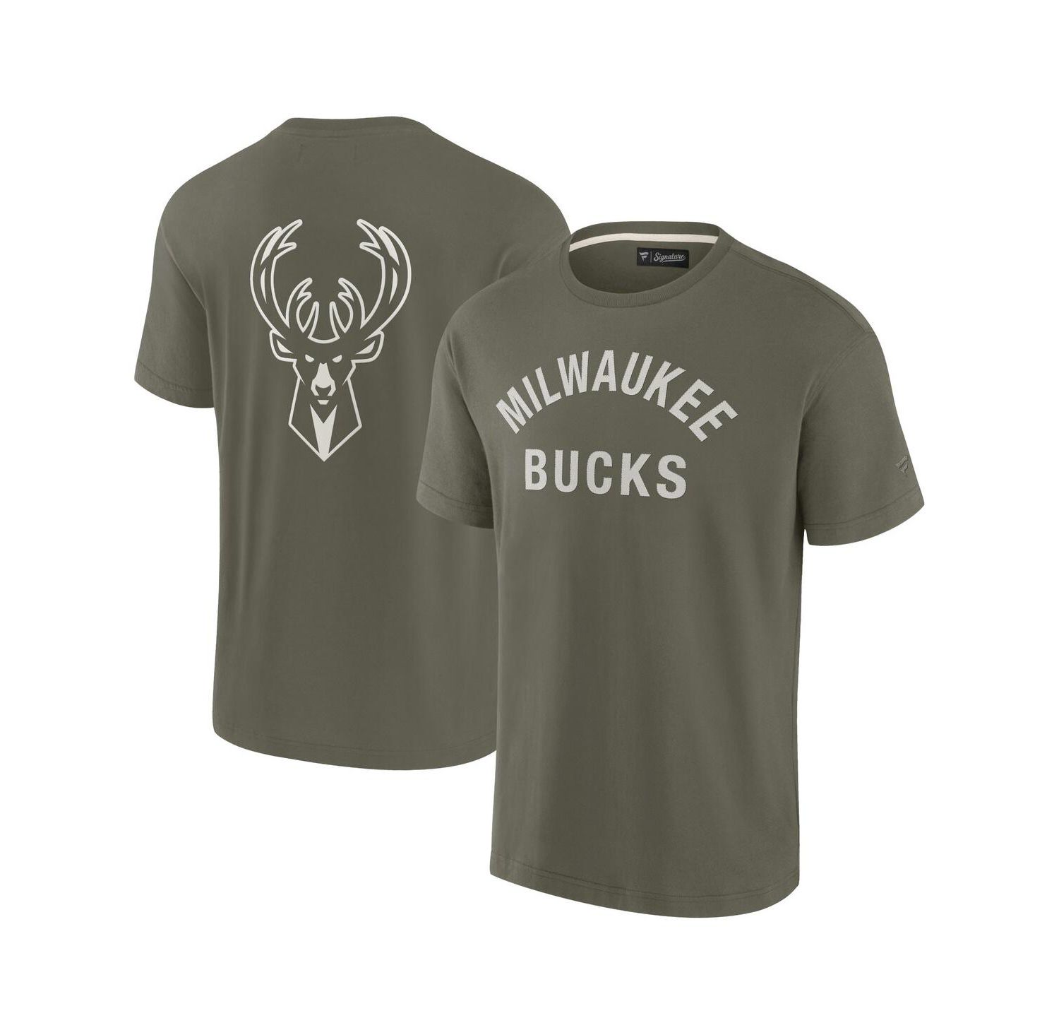 Men's and Women's Olive Milwaukee Bucks Elements Super Soft Short Sleeve T-Shirt