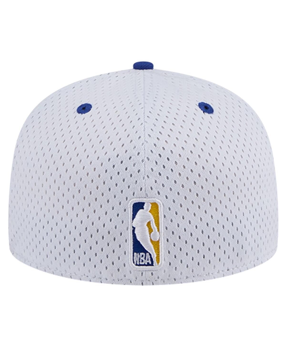 Shop New Era Men's White/royal Golden State Warriors Throwback 2tone 59fifty Fitted Hat In White Royal