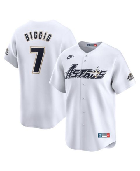 Мужской топ Nike Craig Biggio White Houston Astros Throwback Cooperstown Collection Limited Jersey
