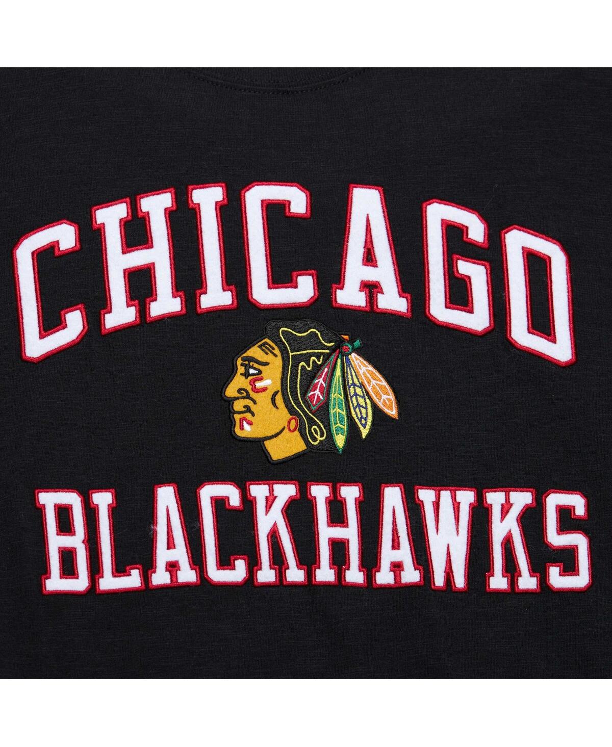 Mitchell & Ness Men's Black Chicago Blackhawks Legendary Slub T-shirt In Black