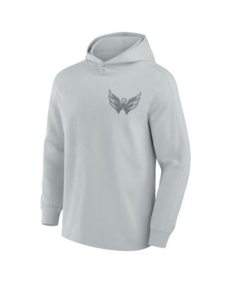 Men's Gray Washington Capitals Elements Lightweight Tri-Blend Fleece Hoodie