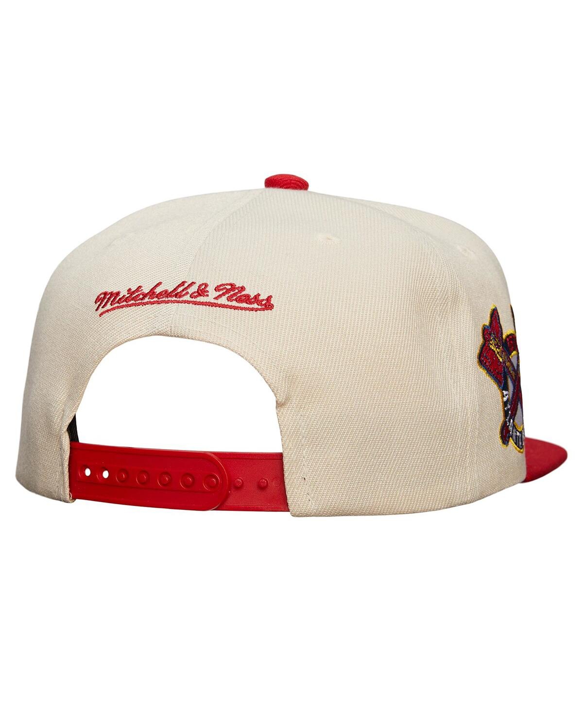 Mitchell & Ness Men's Cream Atlanta Braves Cooperstown Collection Speed Zone Snapback Hat In Cream