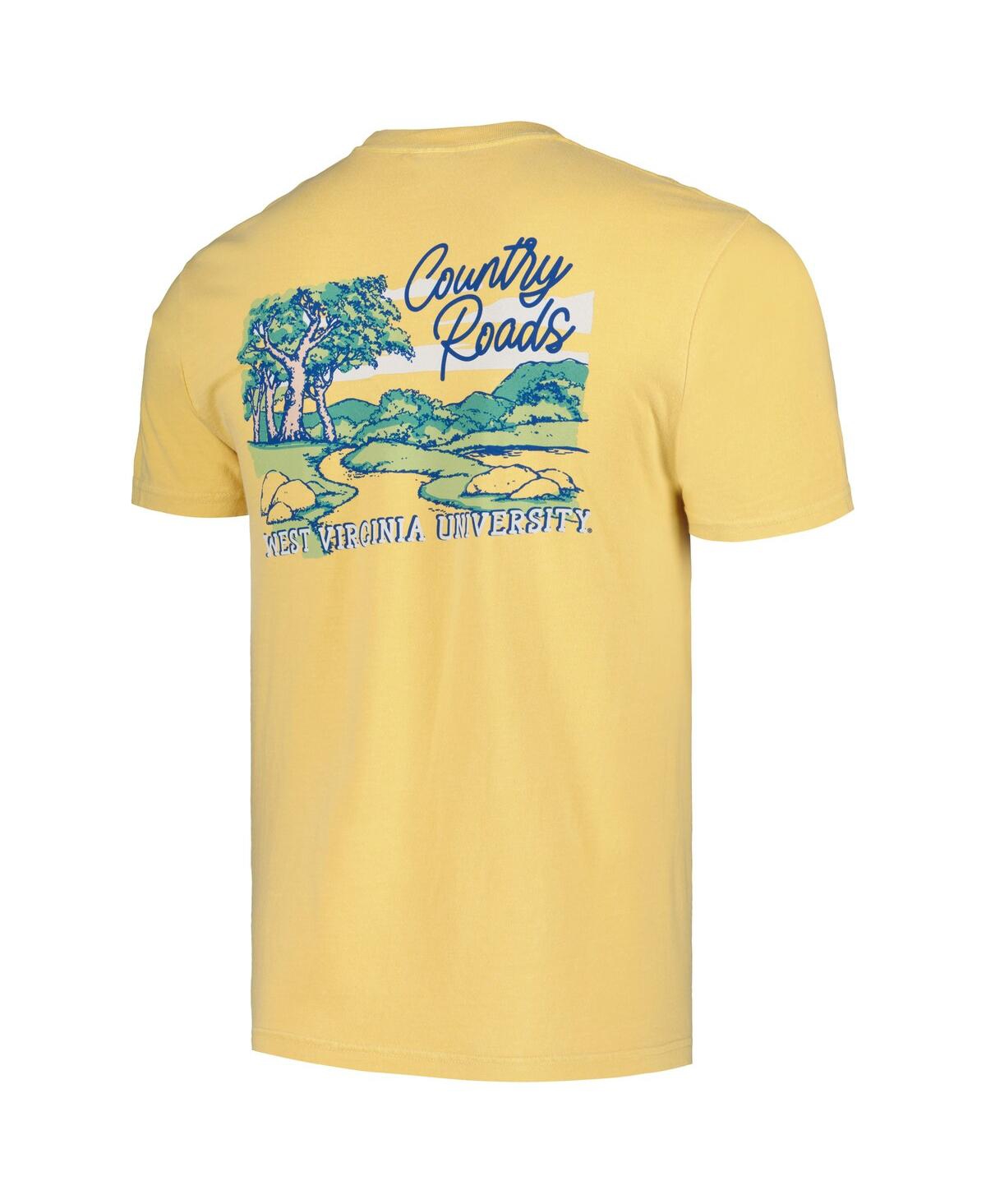 Image One Men's And Women's Gold Appalachian State Mountaineers Scenic Comfort Colors T-shirt In Gold