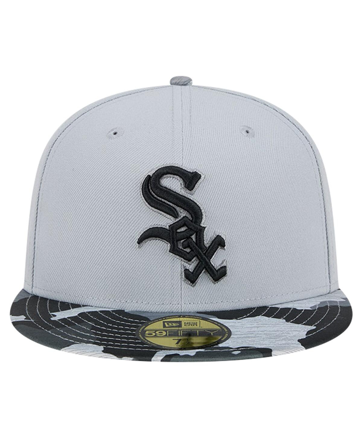 New Era Men'sChicago White Sox Active Team Camo 59FIFTY Fitted Hat - Gray