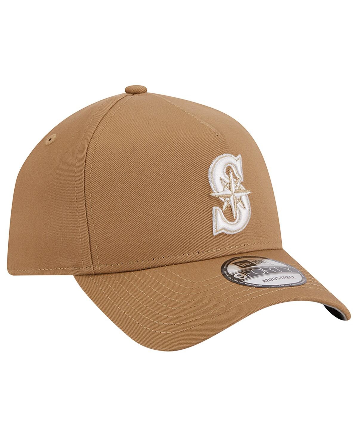 New Era Men's Khaki Seattle Mariners A-frame 9forty Adjustable Hat In Khaki