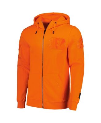 Men's Orange Cincinnati Bengals Triple Tonal Full-Zip Hoodie