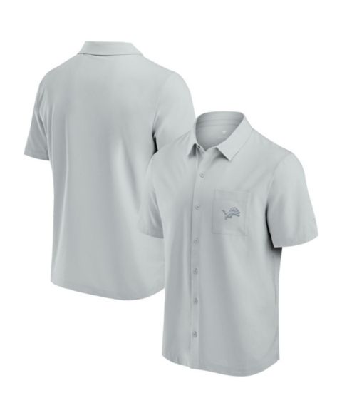 Мужская рубашка Fanatics Signature Gray Detroit Lions Front Office Button-Up