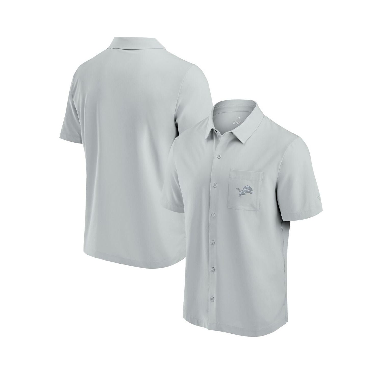 Men's Gray Detroit Lions Front Office Button-Up Shirt