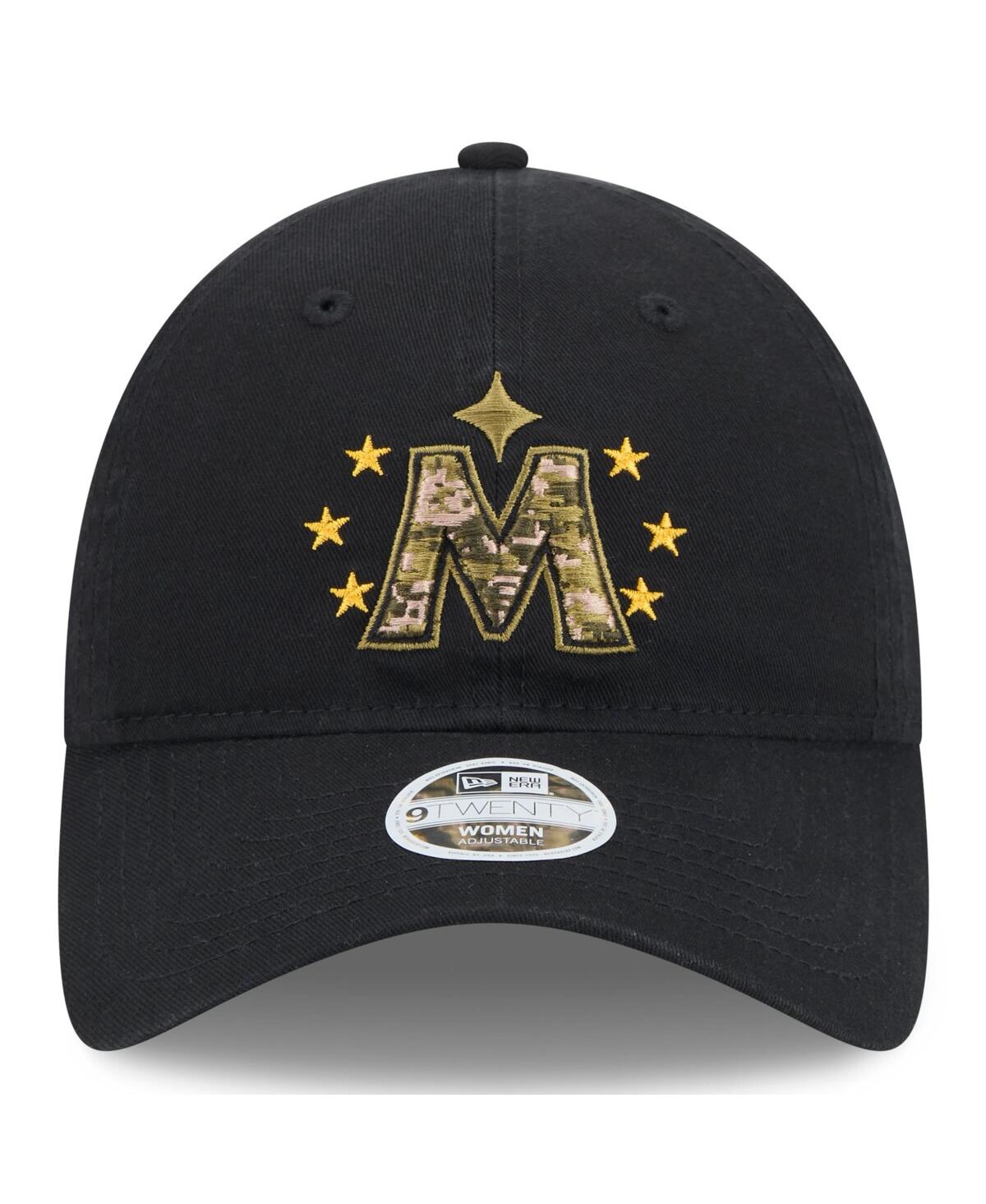 New Era Women's Black Minnesota Twins 2024-armed Forces Day 9twenty Adjustable Hat In Black
