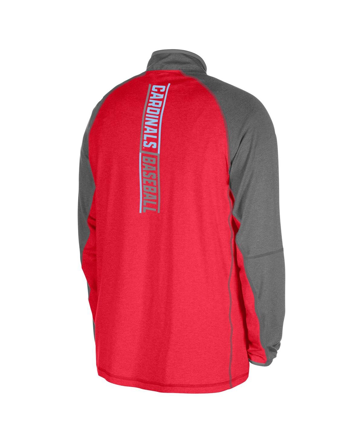 Shop New Era Men's Red St. Louis Cardinals Father's Day Raglan Quarter-zip Top