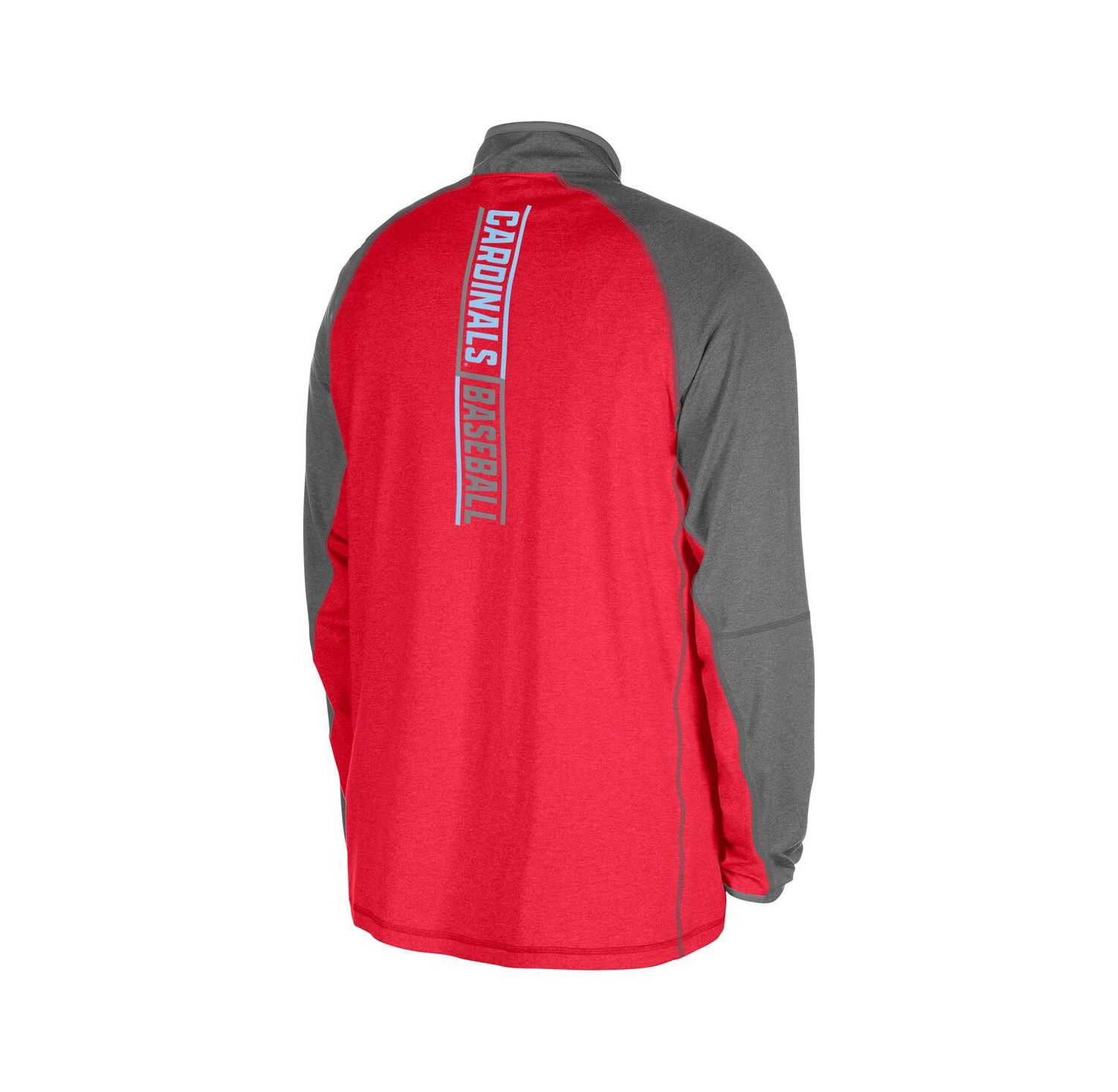Men's Red St. Louis Cardinals Father's Day Raglan Quarter-Zip Top