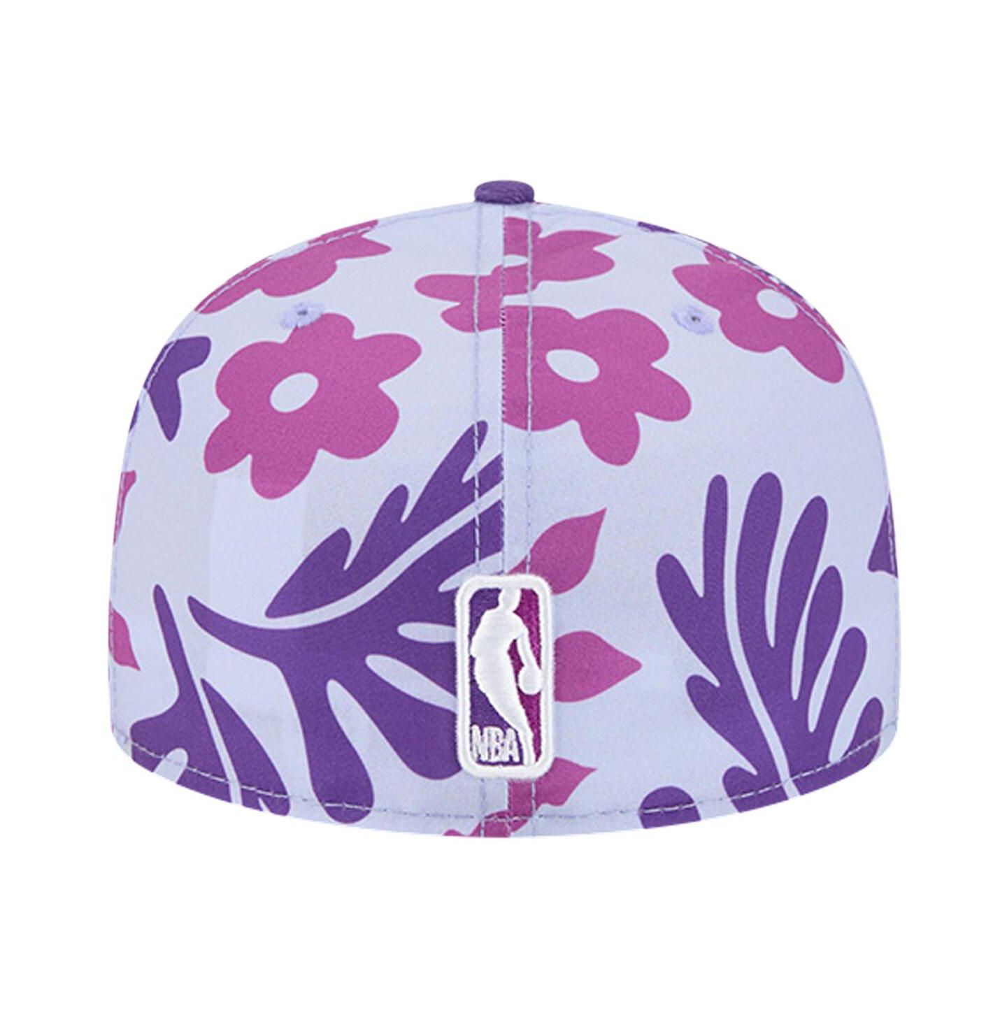 Мужская кепка New Era Purple Los Angeles Lakers Palm Fronds 2-Tone 59FIFTY Fitted Hat — фото 3