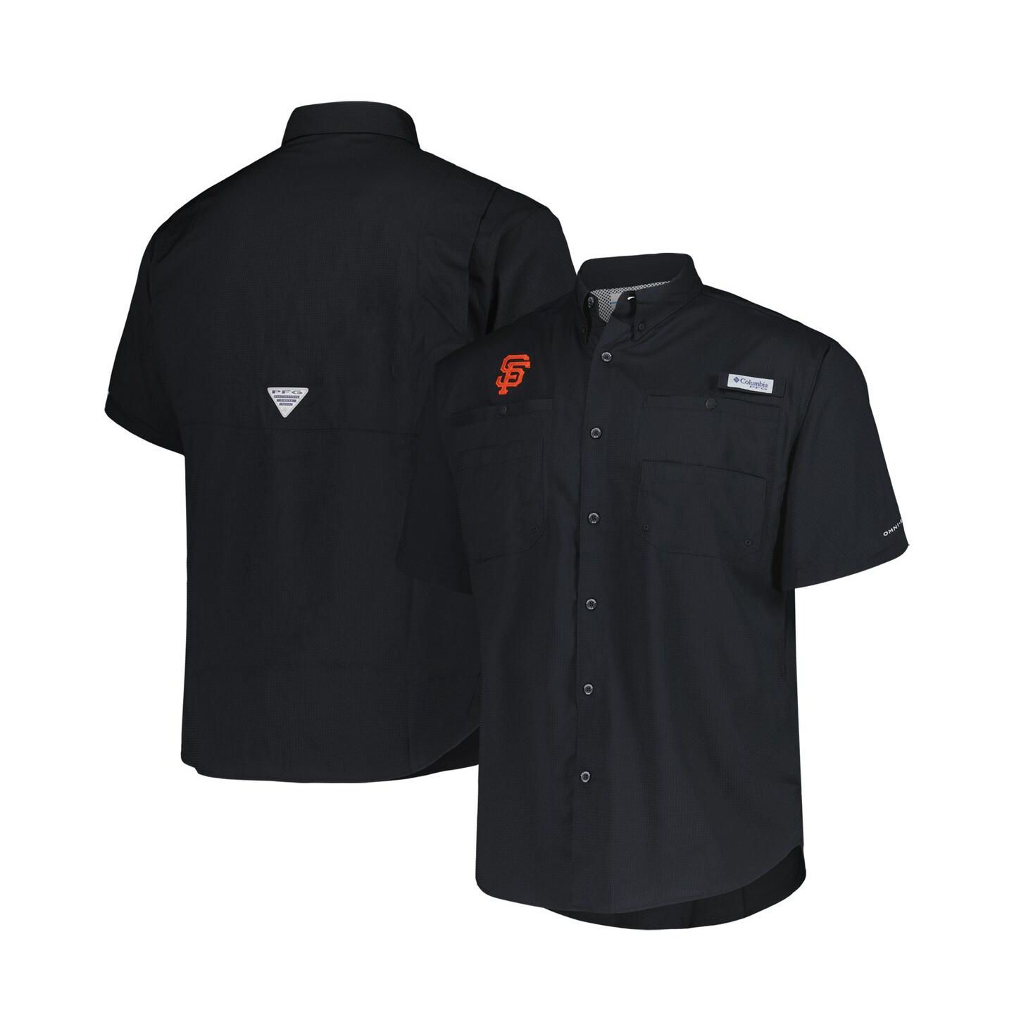 Мужская рубашка Columbia Black San Francisco Giants Tamiami Omni-Shade Button-Down — фото 1