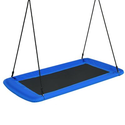 Slickblue Toddler Outdoor Platform Tree Swing with Heavy-Duty Straps and Comfortable Swing Seat - Blue 86$