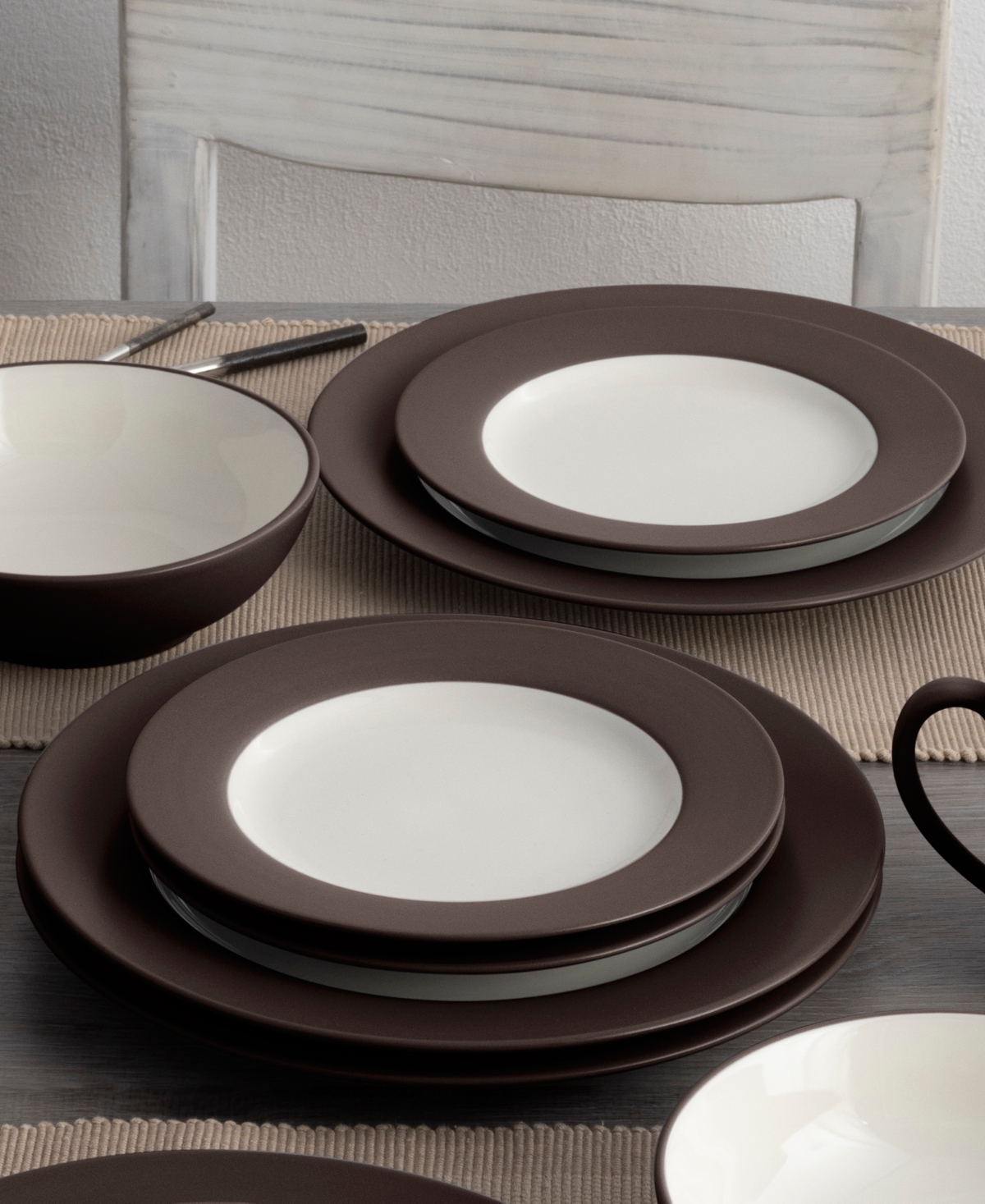 Noritake Colorwave Rim Dinner Plates, Set Of 4 In Clay