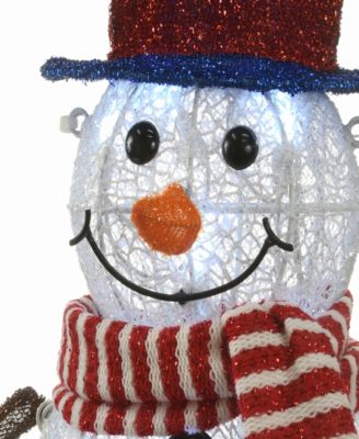 National Tree Company Pre-Lit Fabric Snowman 30"