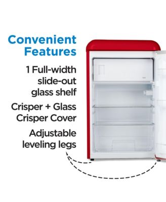 4.0 Cu. Ft. Retro Refrigerator,Red