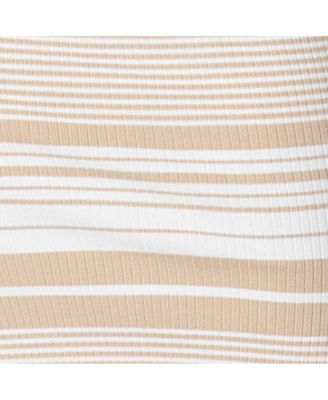 Women's Striped Sweater Midi Dress