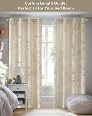 Leilani Palm Leaf Burnout Window Sheer Curtain