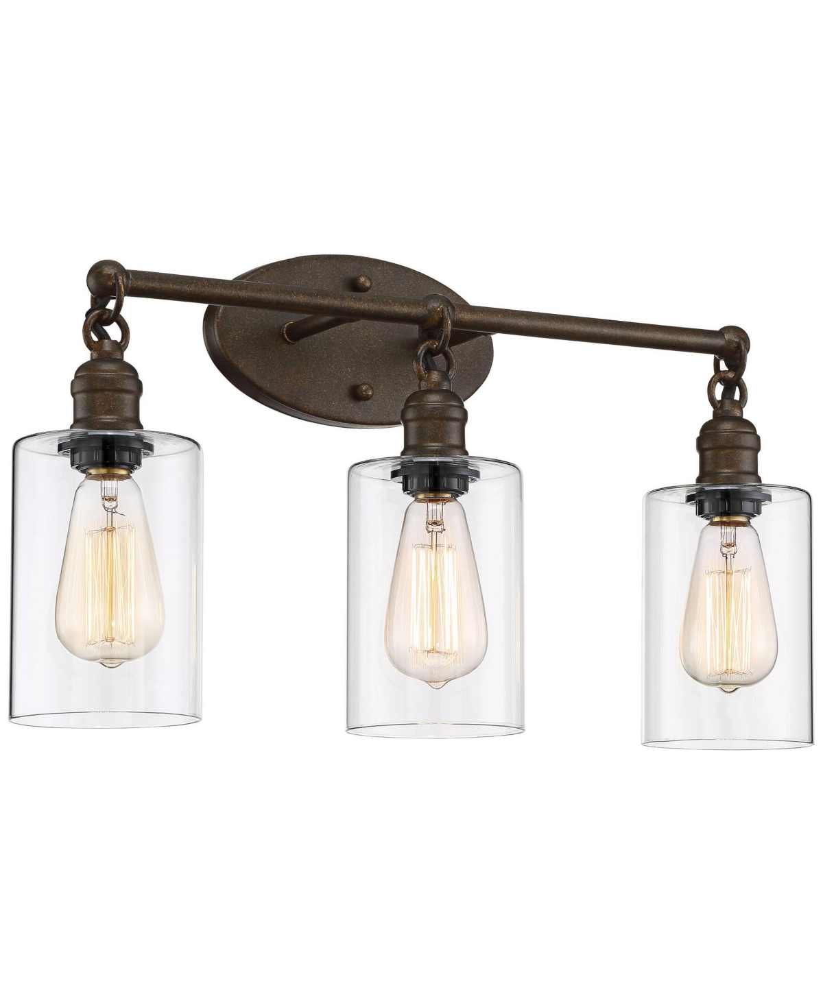 Franklin Iron Works Cloverly Rustic Farmhouse Industrial Wall Light Led Edison Vintage-like Bronze Iron Hardwired 21 3/4