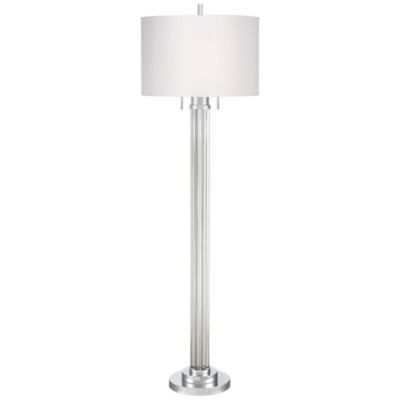 Brooke Twin Pull Chain Bronze Floor Lamp Possini Euro Design Modern Art Deco Floor Lamp Standing 63" Tall Brushed Steel Silver Metal Thin Column White Acrylic Petal Flower Shade Decor For Living