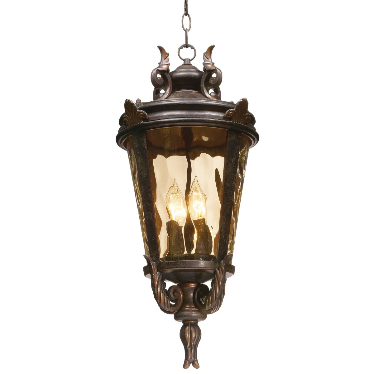 John Timberland Casa Marseille European Outdoor Ceiling Light Hanging Bronze Scroll 23 3/4