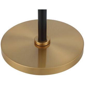 Quatro Mid Century Modern Tree Floor Lamp 71" Tall Black Gold Metal 4 Light Frosted Glass Cone Shade for Living Room Bedroom House