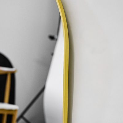 24"x36" Rounded Rectangle Wall Mirror with Gold Aluminum Alloy Frame