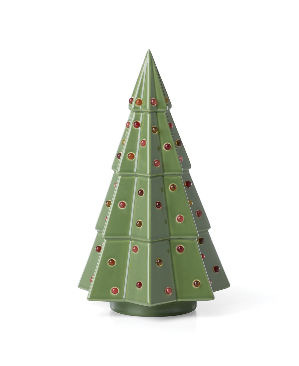 Kate Spade Evergreen Large Lit Tree Figurine In Green
