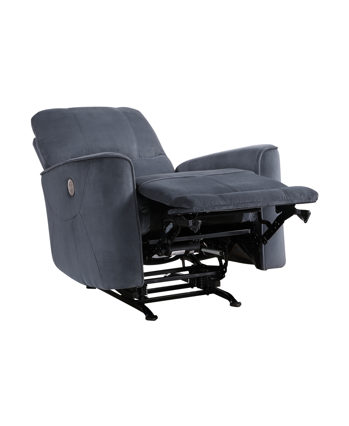 Shop Homelegance White Label Elevated 35" Power Rocker Reclining Chair In Dark Gray