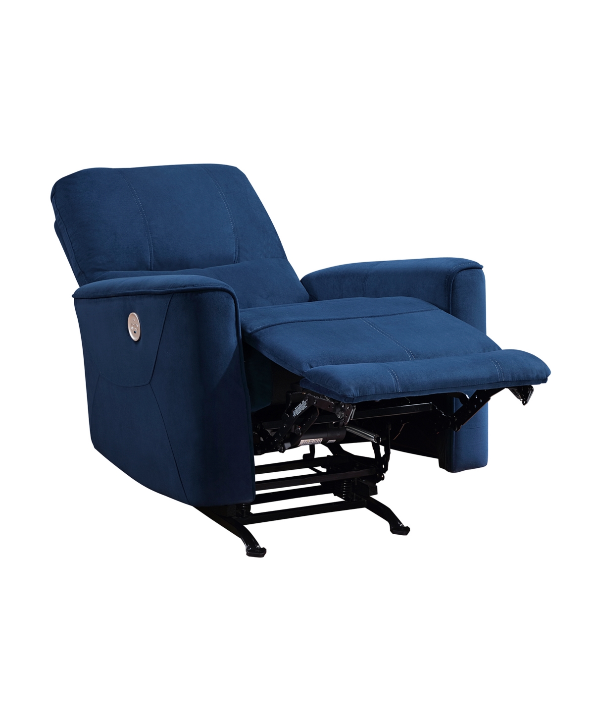 Homelegance White Label Elevated 35" Power Rocker Reclining Chair In Navy