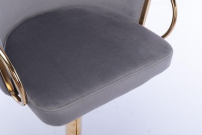 1 PC velvet Chrome Footrest, Adjustable Lifting Bar Stools