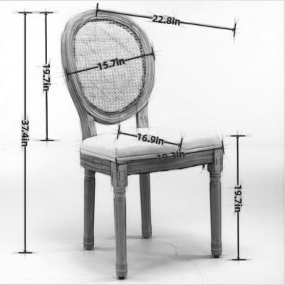 Rattan Dining Chair, Set of 2