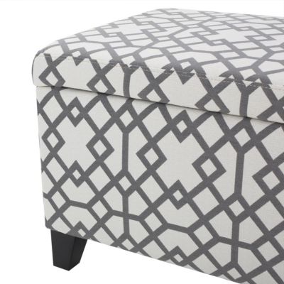 Geo-Upholstered Storage Bench Style and Function in One