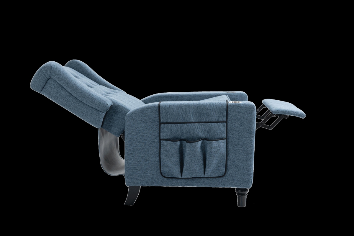 Streamdale Furniture Arm Pushing Recliner Chair, Modern Button Tufted Wingback Push Back Recliner Chair, Living Room