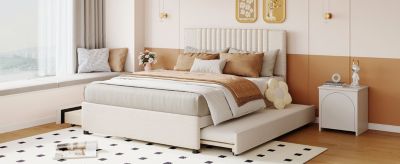 Streamdale Upholstered Platform Bed with Drawers and Trundle