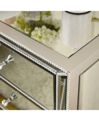 Pearl Silver Mirrored 3-Drawer Cabinet