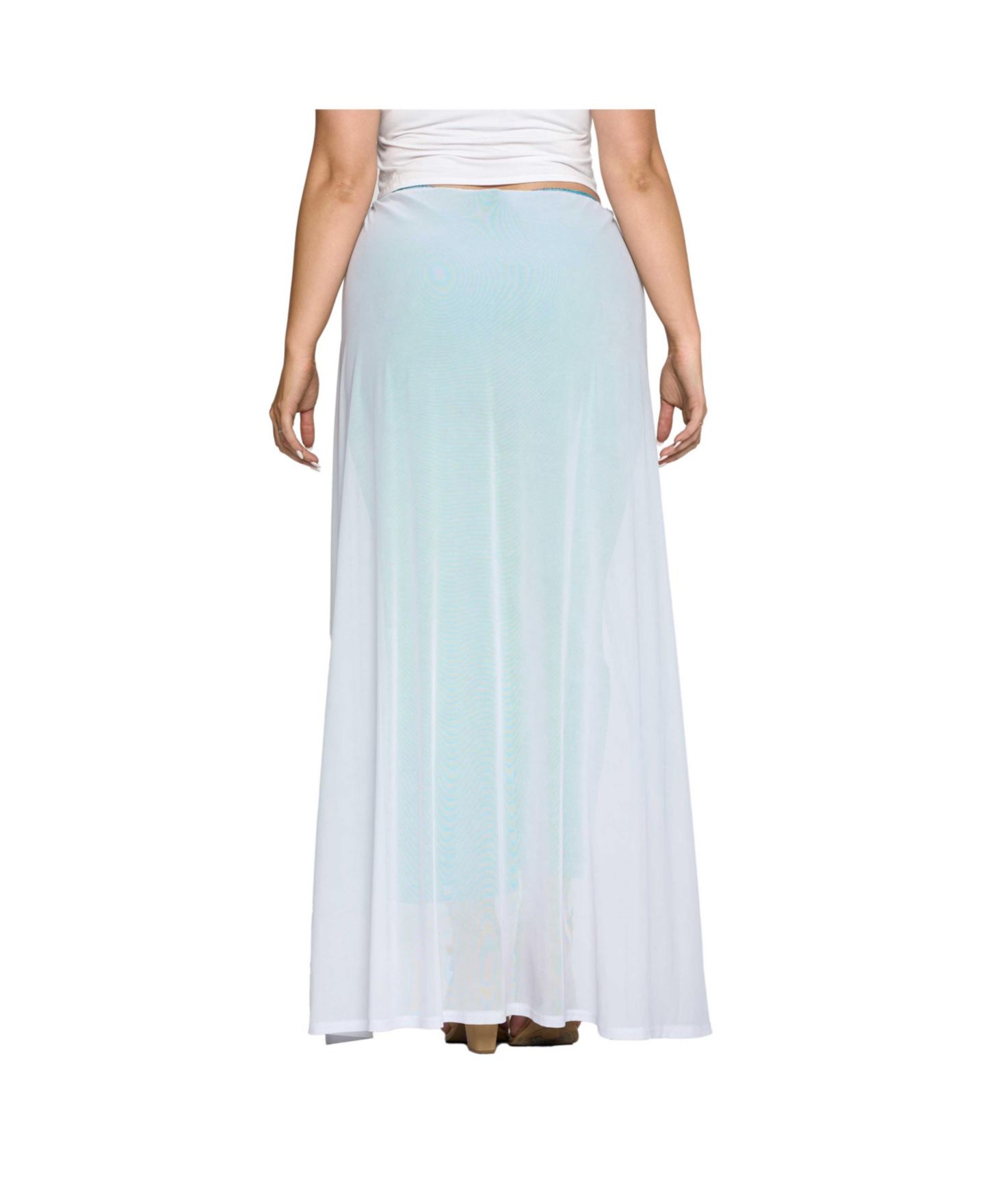 Женские брюки L I V D Plus Size Mesh Walk Through, цвет: Морская пена — фото 4