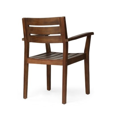 Streamdale Christopher Knight Home 2-Piece Acacia Wood Outdoor Dining Chairs
