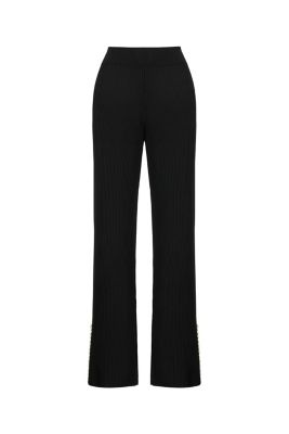 Women's Mother of Pearl Beaded Knit Pants